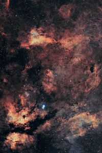 Preview wallpaper crescent nebula, nebula, stars, space