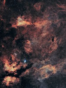 Preview wallpaper crescent nebula, nebula, stars, space