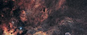 Preview wallpaper crescent nebula, nebula, stars, space
