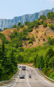 Preview wallpaper crimea, road, mountains, trees