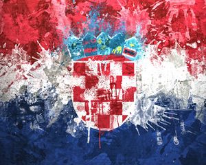 Preview wallpaper croatia, flag, republic, background, texture, paint, coat