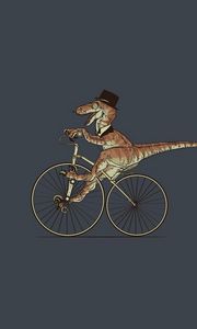 Preview wallpaper crocodile, ride, bike