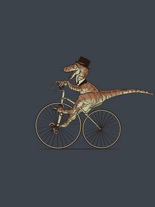 Preview wallpaper crocodile, ride, bike