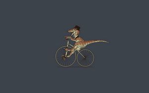 Preview wallpaper crocodile, ride, bike