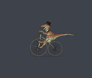 Preview wallpaper crocodile, ride, bike