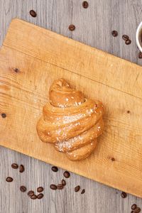 Preview wallpaper croissant, pastries, board, coffee, beans, breakfast, dessert