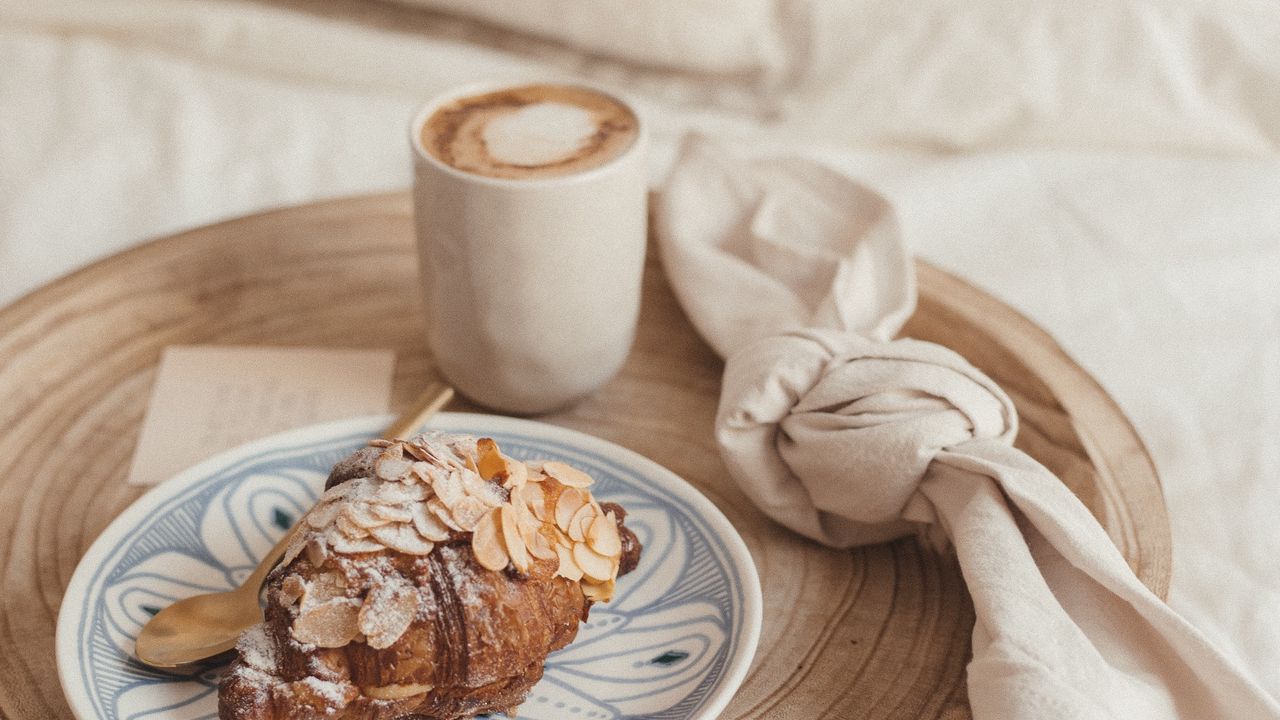 Wallpaper croissant, pastries, coffee, drink, dessert, breakfast