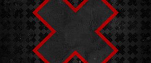 Preview wallpaper cross, black, red, abstraction