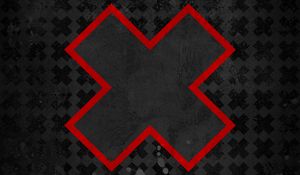 Preview wallpaper cross, black, red, abstraction