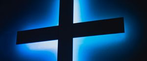 Preview wallpaper cross, neon, glow, religion, god