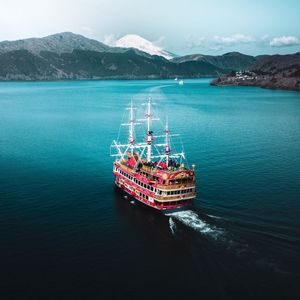 Preview wallpaper cruise, ship, rest, mountains, landscape