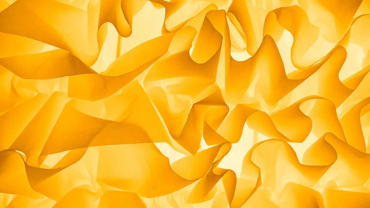 Wallpaper crumpled, folds, yellow, texture