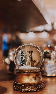 Preview wallpaper crystal ball, ball, glass, new year, christmas