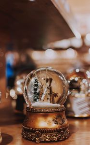 Preview wallpaper crystal ball, ball, glass, new year, christmas