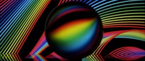 Preview wallpaper crystal ball, ball, neon, lines, colorful