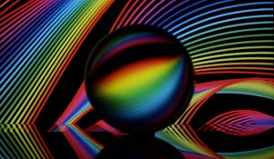 Preview wallpaper crystal ball, ball, neon, lines, colorful