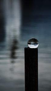 Preview wallpaper crystal ball, ball, sphere, reflection, focus