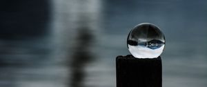 Preview wallpaper crystal ball, ball, sphere, reflection, focus