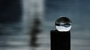 Preview wallpaper crystal ball, ball, sphere, reflection, focus