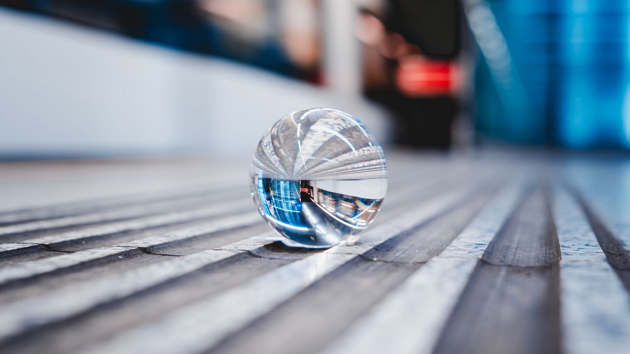 Wallpaper crystal ball, ball, sphere, macro, reflection