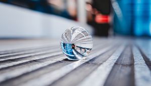 Preview wallpaper crystal ball, ball, sphere, macro, reflection