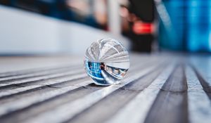 Preview wallpaper crystal ball, ball, sphere, macro, reflection