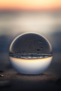 Preview wallpaper crystal ball, beach, reflection, illusion