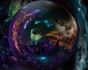 Preview wallpaper crystal ball, colorful, reflection, fate