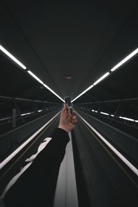 Preview wallpaper crystal, hand, tunnel, focus