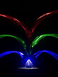 Preview wallpaper crystal, light, rays, glow, darkness