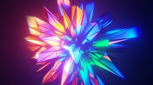Preview wallpaper crystal, multicolored, faces, geometry