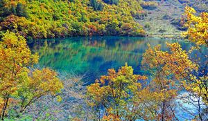 Preview wallpaper crystalline turquoise lake, jiuzhaigou national park, china