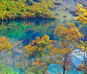 Preview wallpaper crystalline turquoise lake, jiuzhaigou national park, china