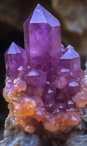 Preview wallpaper crystals, edges, amethyst, purple
