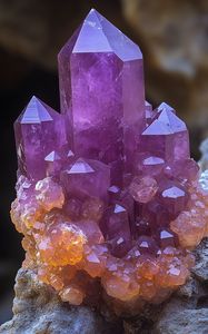 Preview wallpaper crystals, edges, amethyst, purple