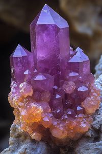 Preview wallpaper crystals, edges, amethyst, purple