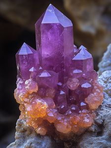 Preview wallpaper crystals, edges, amethyst, purple