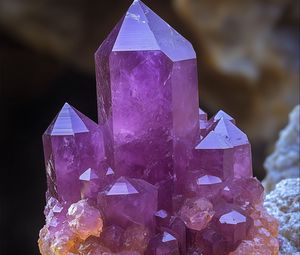 Preview wallpaper crystals, edges, amethyst, purple