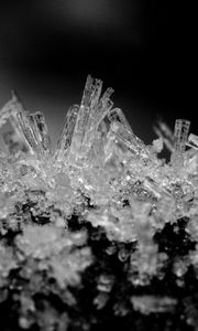 Preview wallpaper crystals, ice, macro, bw