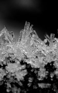 Preview wallpaper crystals, ice, macro, bw