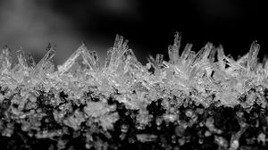 Preview wallpaper crystals, ice, macro, bw