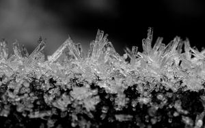 Preview wallpaper crystals, ice, macro, bw