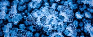 Preview wallpaper crystals, ice, macro, blue, transparent
