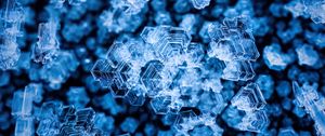 Preview wallpaper crystals, ice, macro, blue, transparent