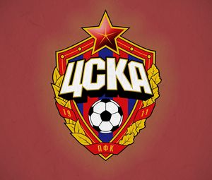 Preview wallpaper cska, emblem, ball, football