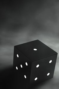 Preview wallpaper cube, 3d, graphics, black, gray background, 3d graphics