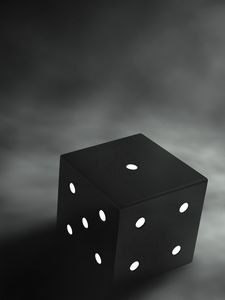 Preview wallpaper cube, 3d, graphics, black, gray background, 3d graphics