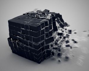 Preview wallpaper cube, burst, forming