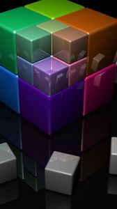 Preview wallpaper cube, cubes, colorful, bright