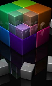 Preview wallpaper cube, cubes, colorful, bright